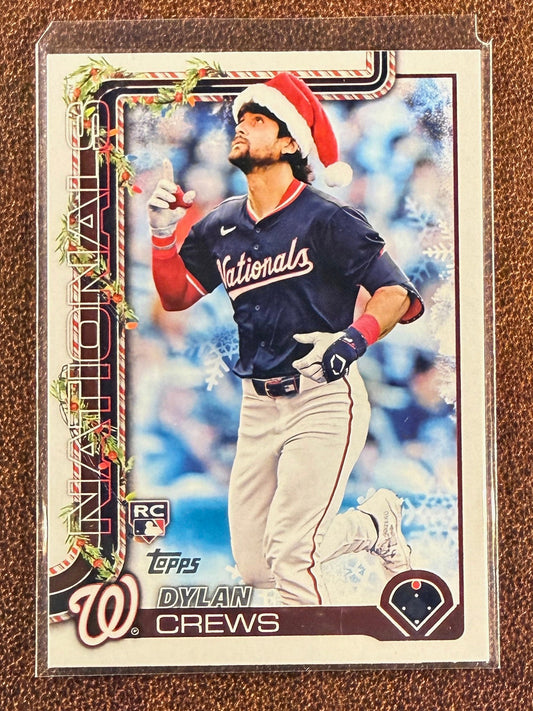 Dylan Crews - 2025 Topps Holiday - Rookie Santa Hat Variation - Nationals