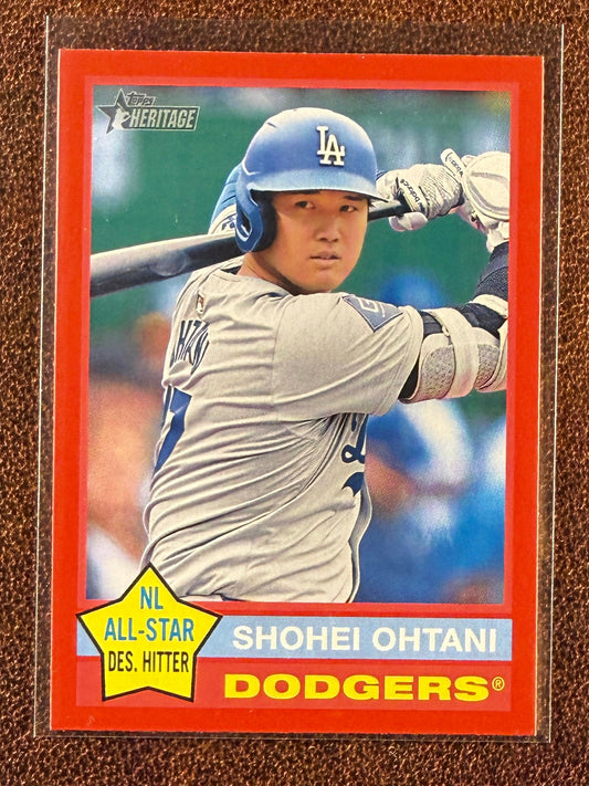 Shohei Ohtani - 2025 Topps Heritage - Red Border - Dodgers
