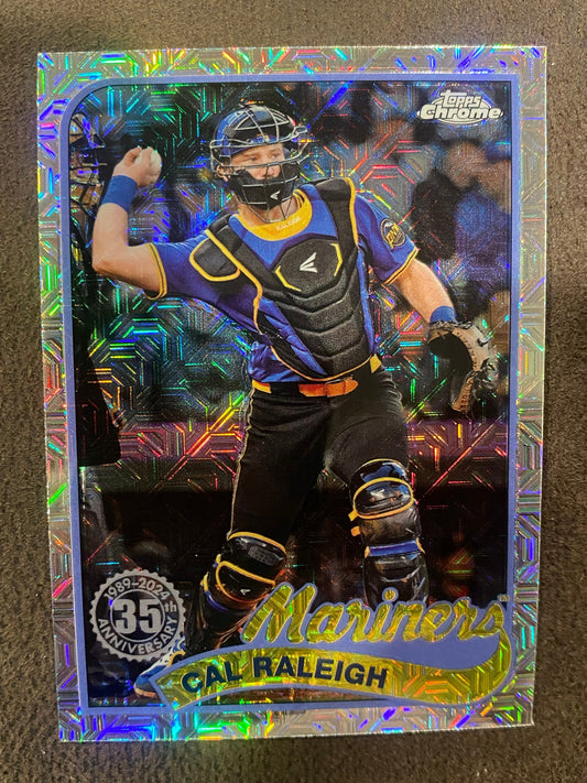 Cal Raleigh - 2024 Topps Update - Silver Pack Mojo Refractor - Mariners
