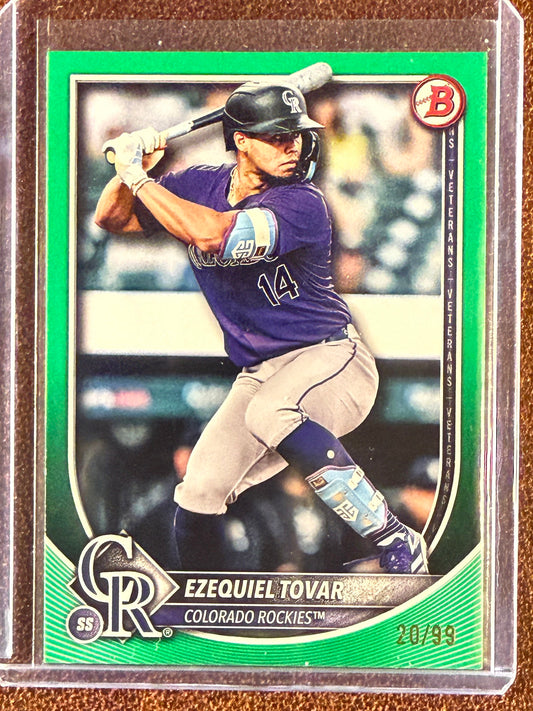 Ezequiel Tovar - 2025 Bowman - GREEN Paper /99 - Rockies