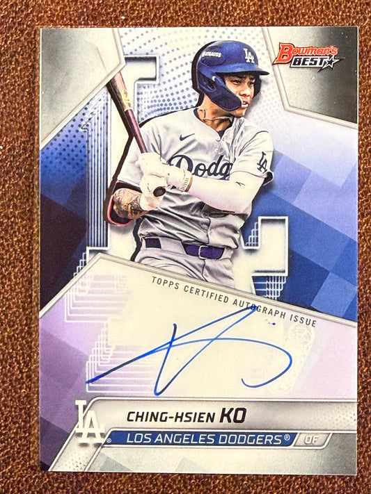Ching Hsien Ko - 2025 Bowmans Best - AUTO - Dodgers