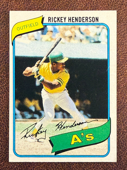 Rickey Henderson - 1980 Topps - Rookie Card #482 (**Condition Issues**) - Athletics