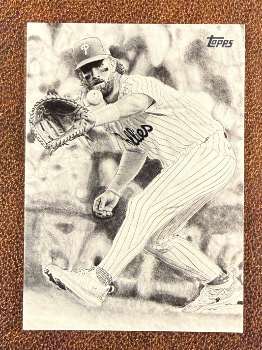 Bryce Harper - 2025 Topps Update - Keegan Hall Sketch Card - Phillies