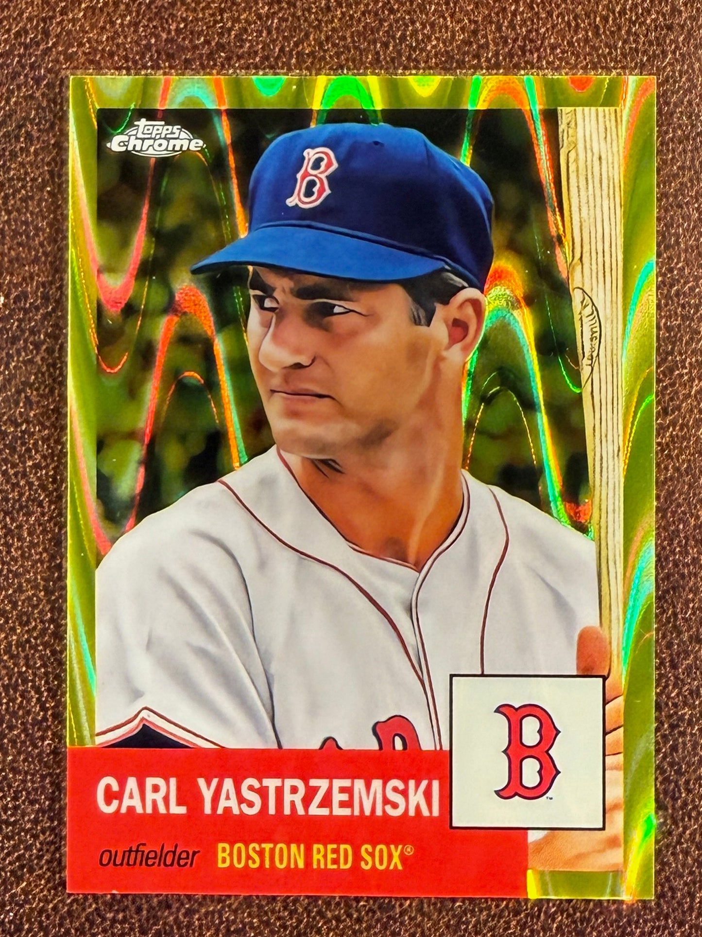 Carl Yastrzemski - 2022 Topps Chrome Platinum - YELLOW Raywave /250 - Red Sox