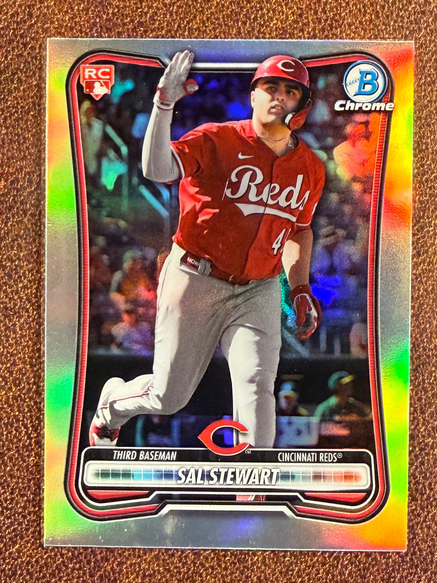 Sal Stewart - 2026 Bowman - Red Rookie Refractor - Reds