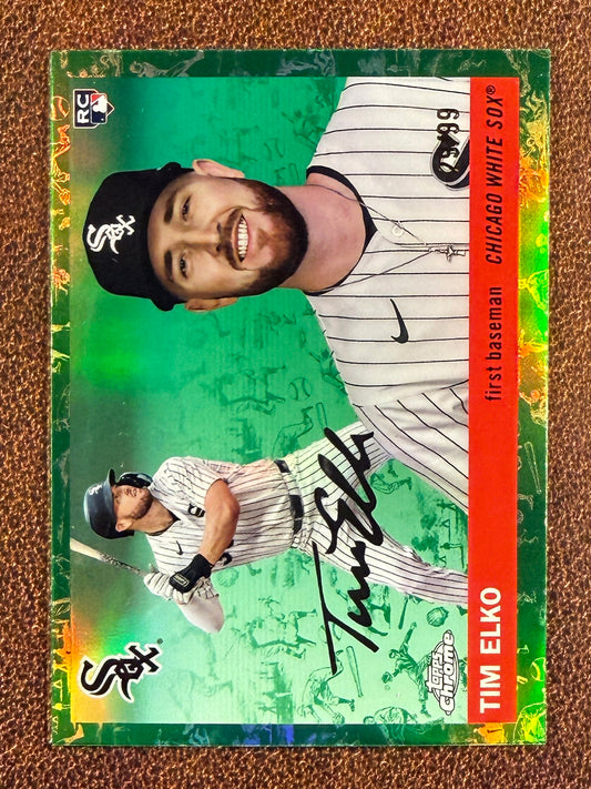 Tim Elko - 2025 Topps Chrome Platinum - Rookie GREEN Toile /99 (*Print Line*) - White Sox