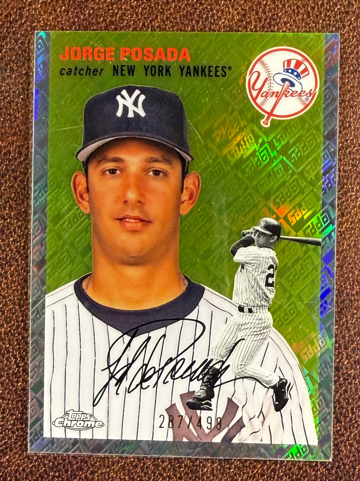 Jorge Posada - 2023 Topps Chrome Platinum - Topps Refractor /499 (*Surface Scratching*) - Yankees