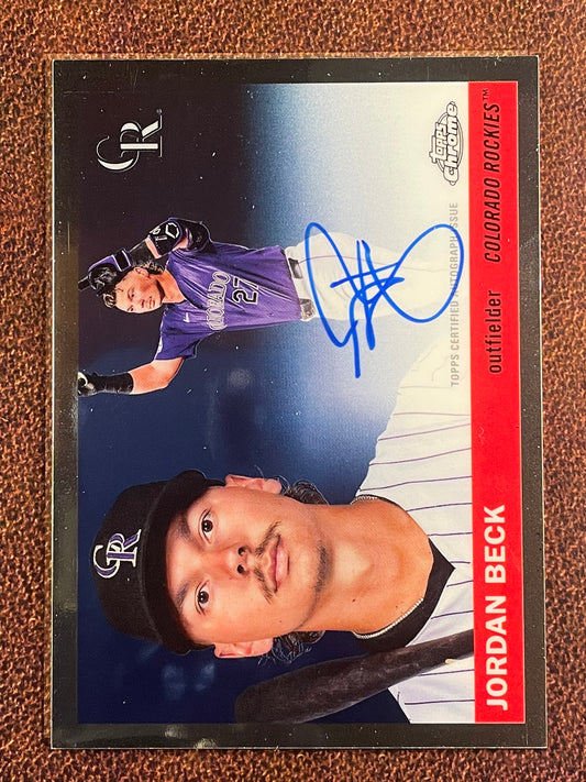 Jordan Beck - 2025 Topps Chrome Platinum - AUTO - Rockies