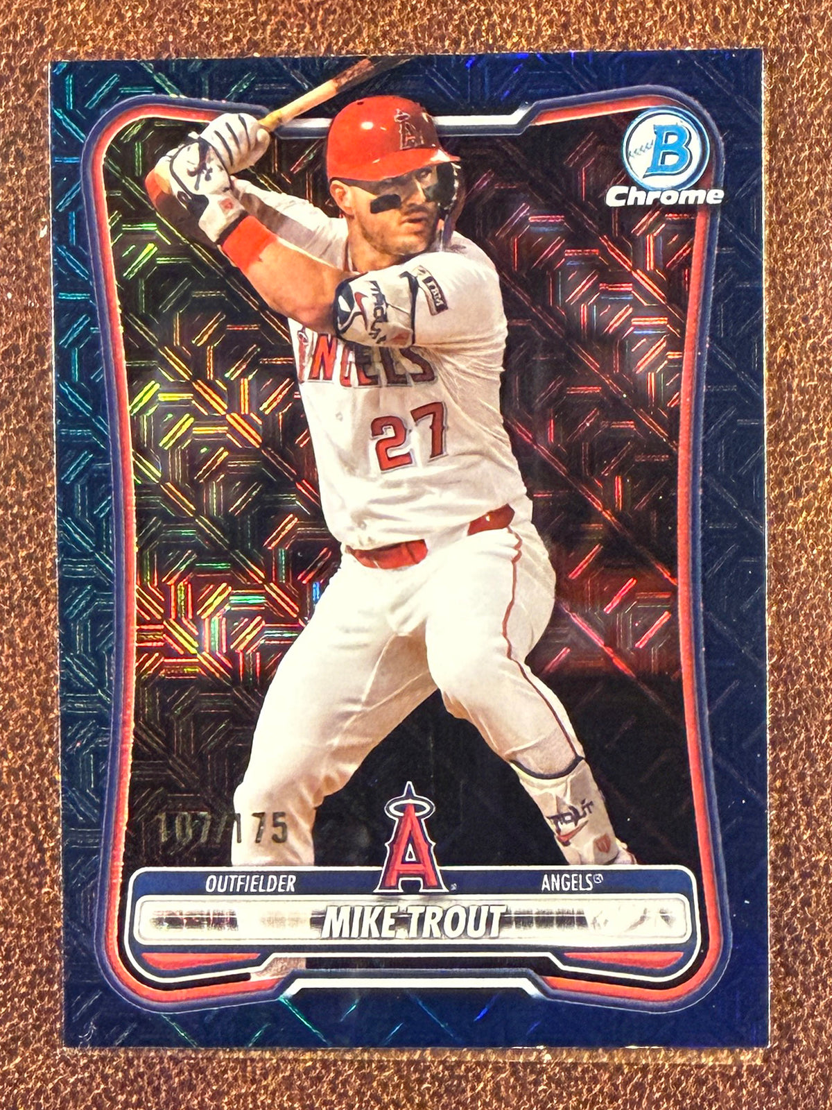 Mike Trout - 2026 Bowman - NAVY MOJO /175 (*Bottom Edge Whiting*) - Angels