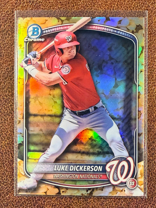 Luke Dickerson - 2025 Bowman Draft - Sunflower Seed Border SSP - Nationals
