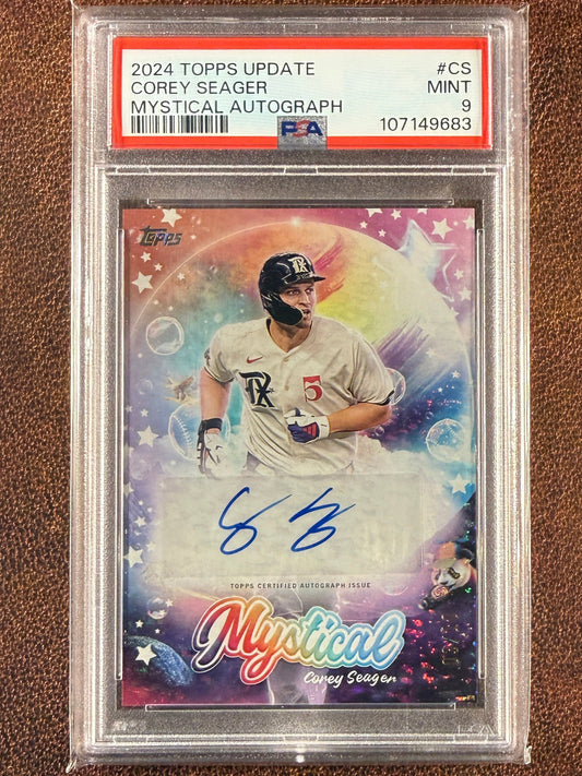 Corey Seager - 2024 Topps Update - Mystical AUTO (PSA 9) - Rangers