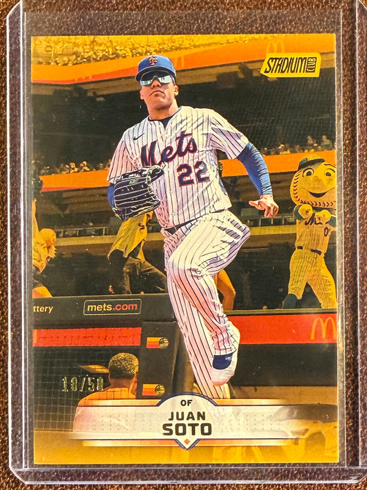 Juan Soto - 2025 Topps Stadium Club - GOLD /50 - Mets