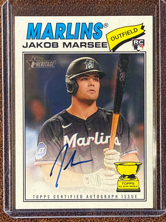 Jakob Marsee - 2026 Topps Heritage - Real One AUTO - Marlins