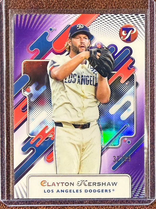 Clayton Kershaw - 2025 Topps Pristine - Purple Refractor /99 - Dodgers