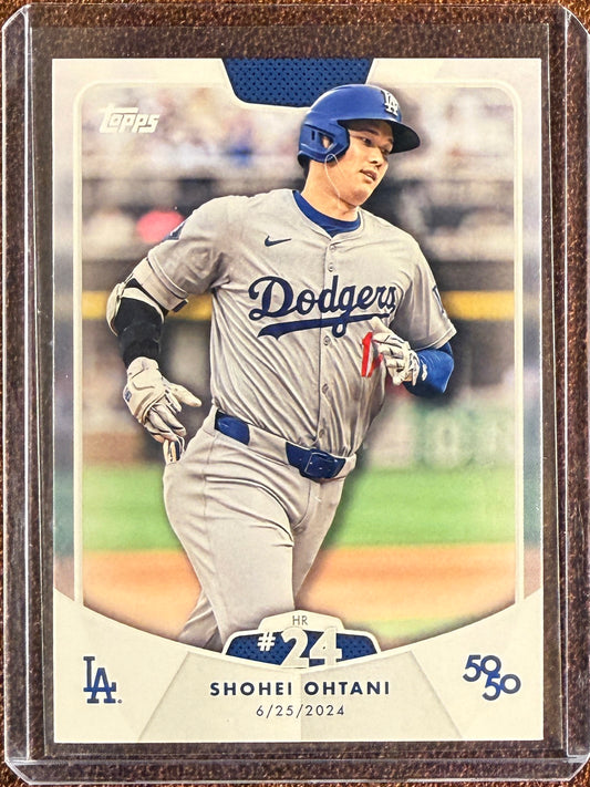 Shohei Ohtani - 2024 Topps 50/50 - HR #24 Base - Dodgers