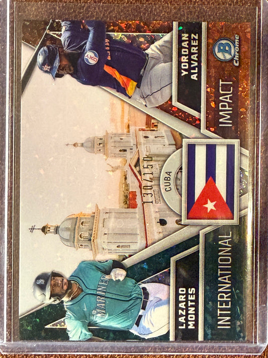 Lazaro Montes/Yordan Alvarez - 2024 Bowman Chrome - International Impact /150 - Mariners