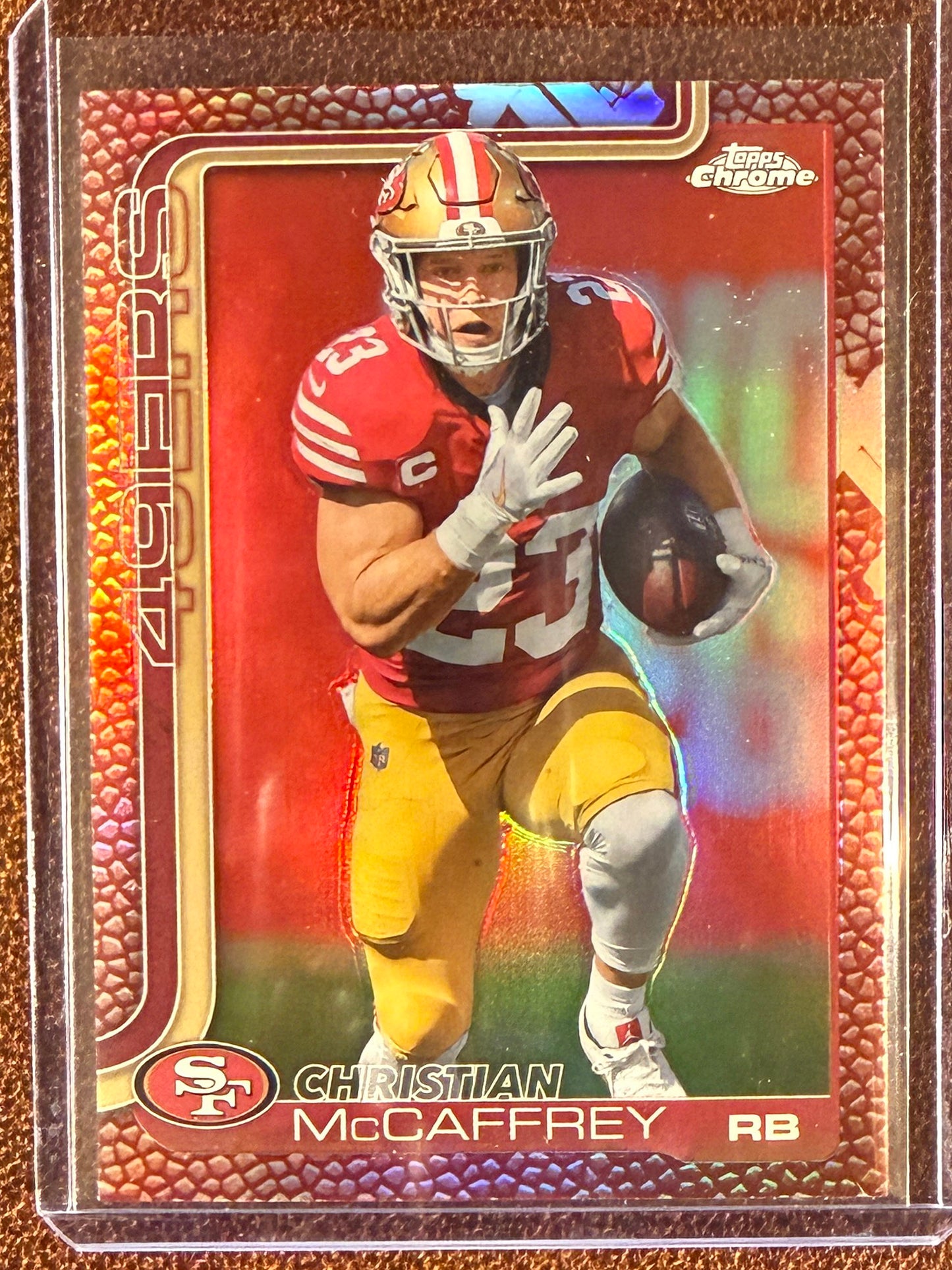 Christian McCaffrey - 2025 Topps Chrome - Football Leather - 49ers