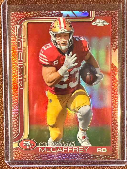 Christian McCaffrey - 2025 Topps Chrome - Football Leather - 49ers