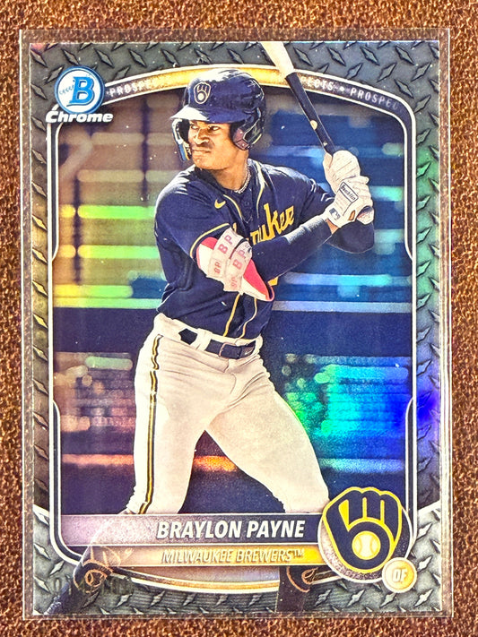 Braylon Payne - 2024 Bowman Chrome - Steel Metal /100 - Brewers