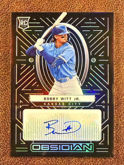 Bobby Witt Jr. - 2022 Panini Chronicles - Rookie Obsidian AUTO - Royals
