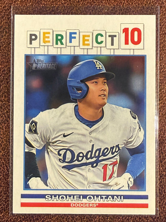 Shohei Ohtani - 2025 Topps Heritage - Perfect 10 Insert - Dodgers