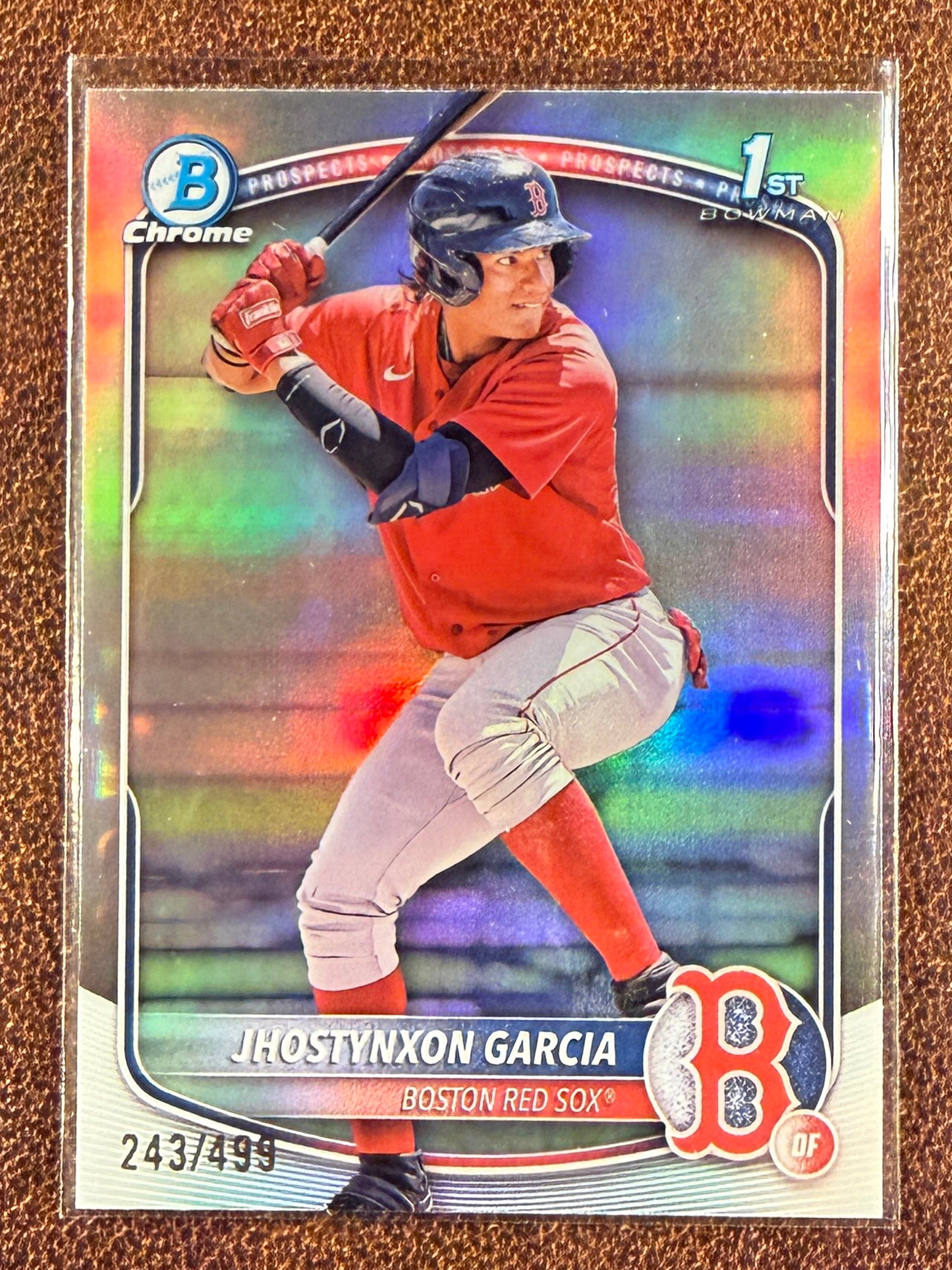 Jhostynxon Garcia - 2025 Bowman Chrome - 1st Bowman Refractor /499 - Red Sox