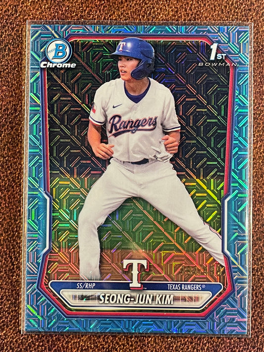 Seong Jun Kim - 2026 Bowman - SKY BLUE 1st Bowman MOJO /499 - Rangers