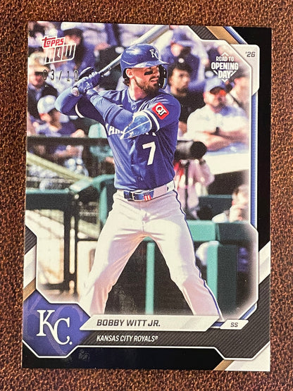 Bobby Witt Jr. - 2026 Topps Now Road to Opening Day - BLACK Foil /10 - Royals