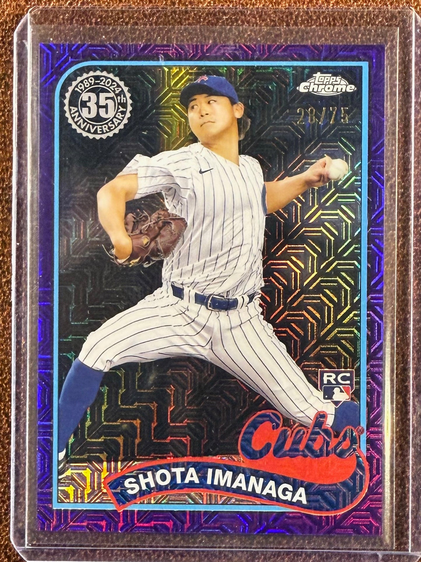 Shota Imanaga - 2024 Topps - PURPLE Mojo /75 - Cubs