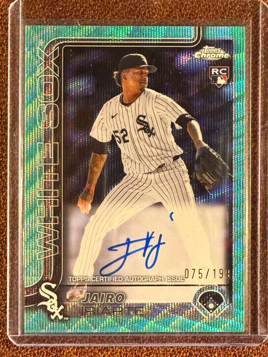 Jairo Iriarte - 2025 Topps Chrome - AQUA Rookie AUTO /199 - White Sox