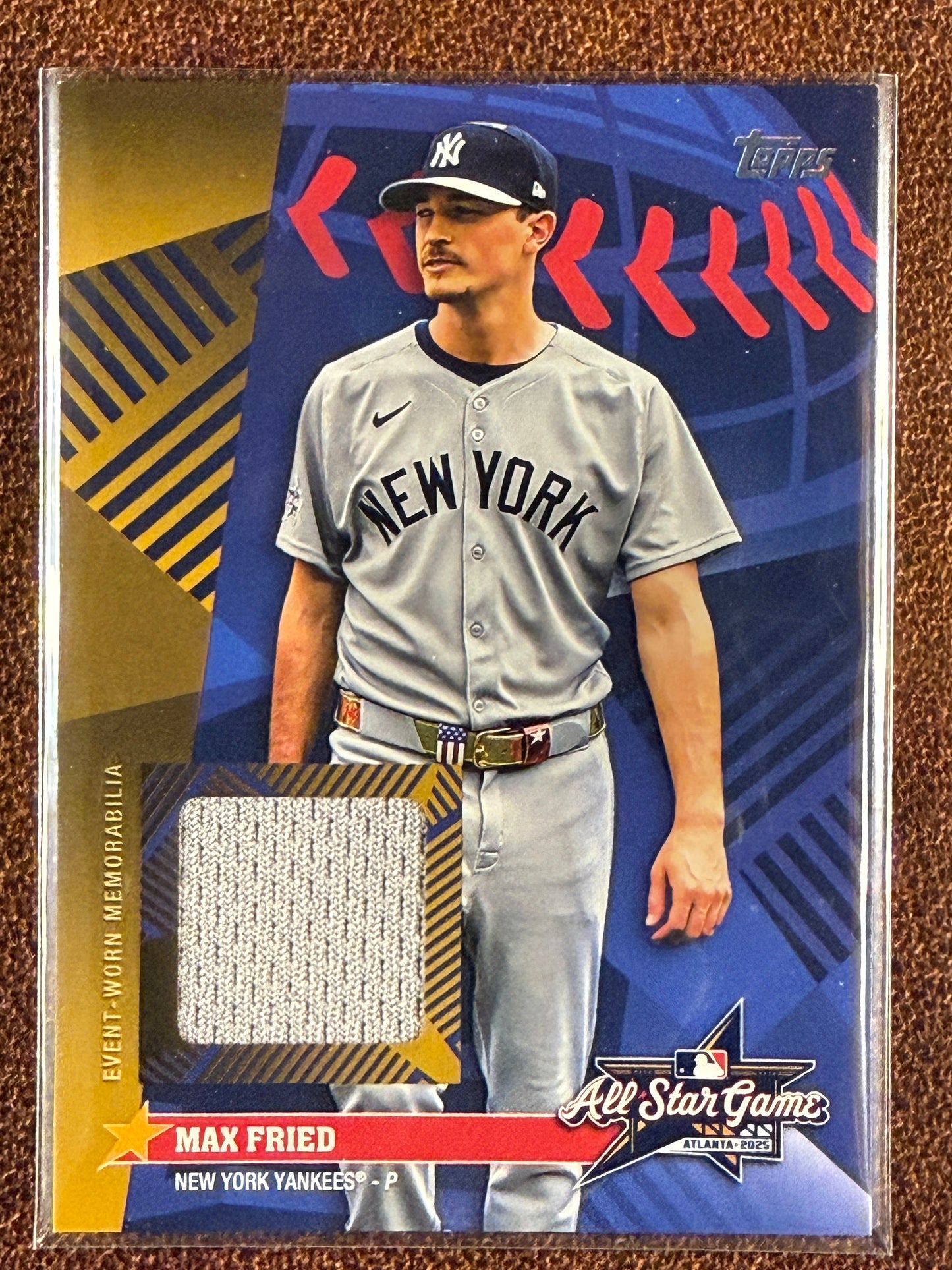 Max Fried - 2025 Topps Update - GOLD All Star Stitches RELIC /50 - Yankees