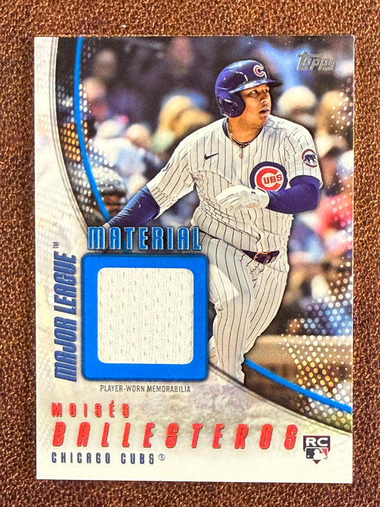 Moises Ballesteros - 2025 Topps Update - BLUE Major League Material RELIC /150 - Cubs