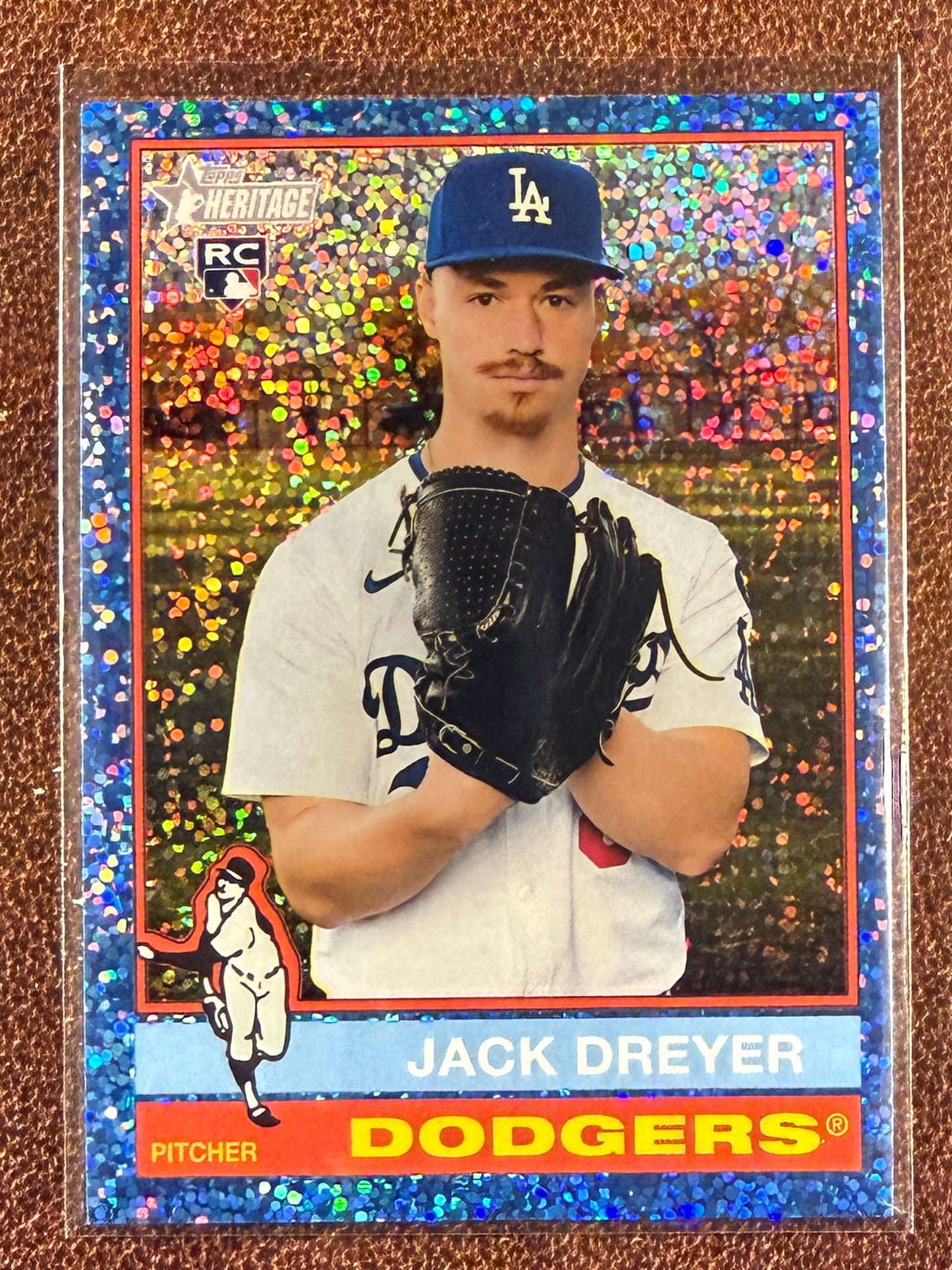 Jack Dreyer - 2025 Topps Heritage High Number - Blue Sparkle - Dodgers