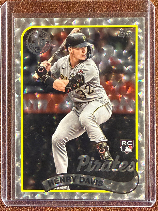 Henry Davis - 2024 Topps Series 2 - Silver Crackle 1989 Insert - Pirates