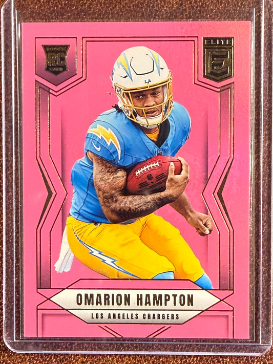 Omarion Hampton - 2025 Panini Donruss Elite - Rookie PINK - Chargers