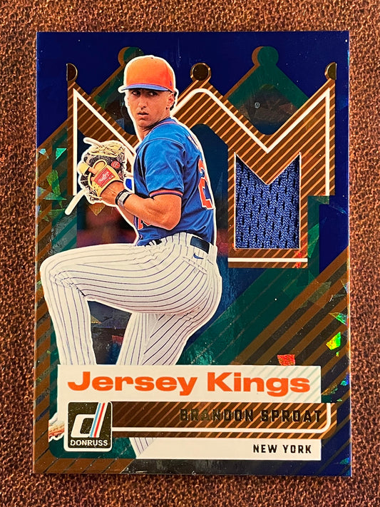 Brandon Sproat - 2025 Panini Donruss - BLUE DIAMOND Jersey King RELIC - Mets