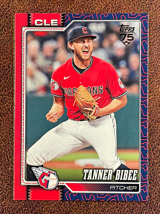 Tanner Bibee - 2026 Topps Series 1 - Team Border - Guardians