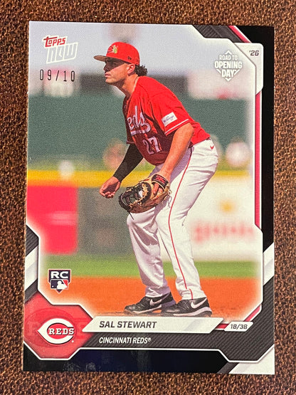 Sal Stewart - 2026 Topps Now Road to Opening Day - BLACK Foil /10 - Reds