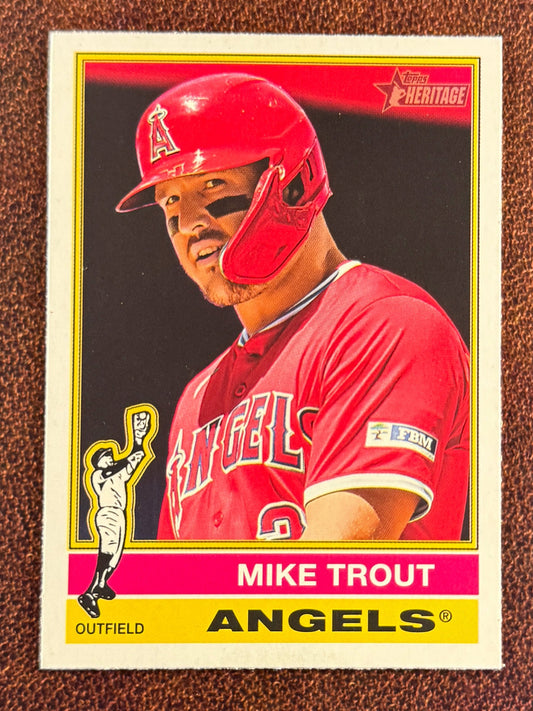 Mike Trout - 2025 Topps Heritage - Cartoon Variation SP - Angels