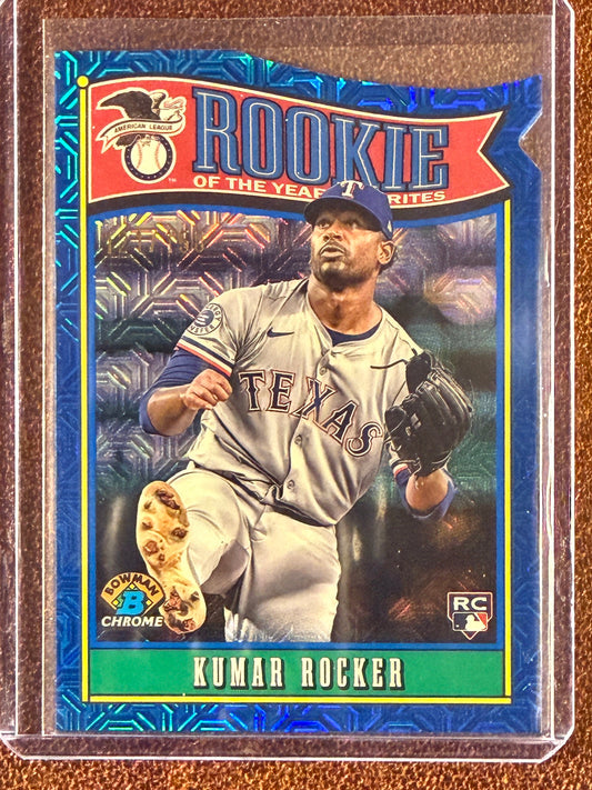 Kumar Rocker - 2025 Bowman - BLUE Rookie of the Year MOJO /150 - Rangers