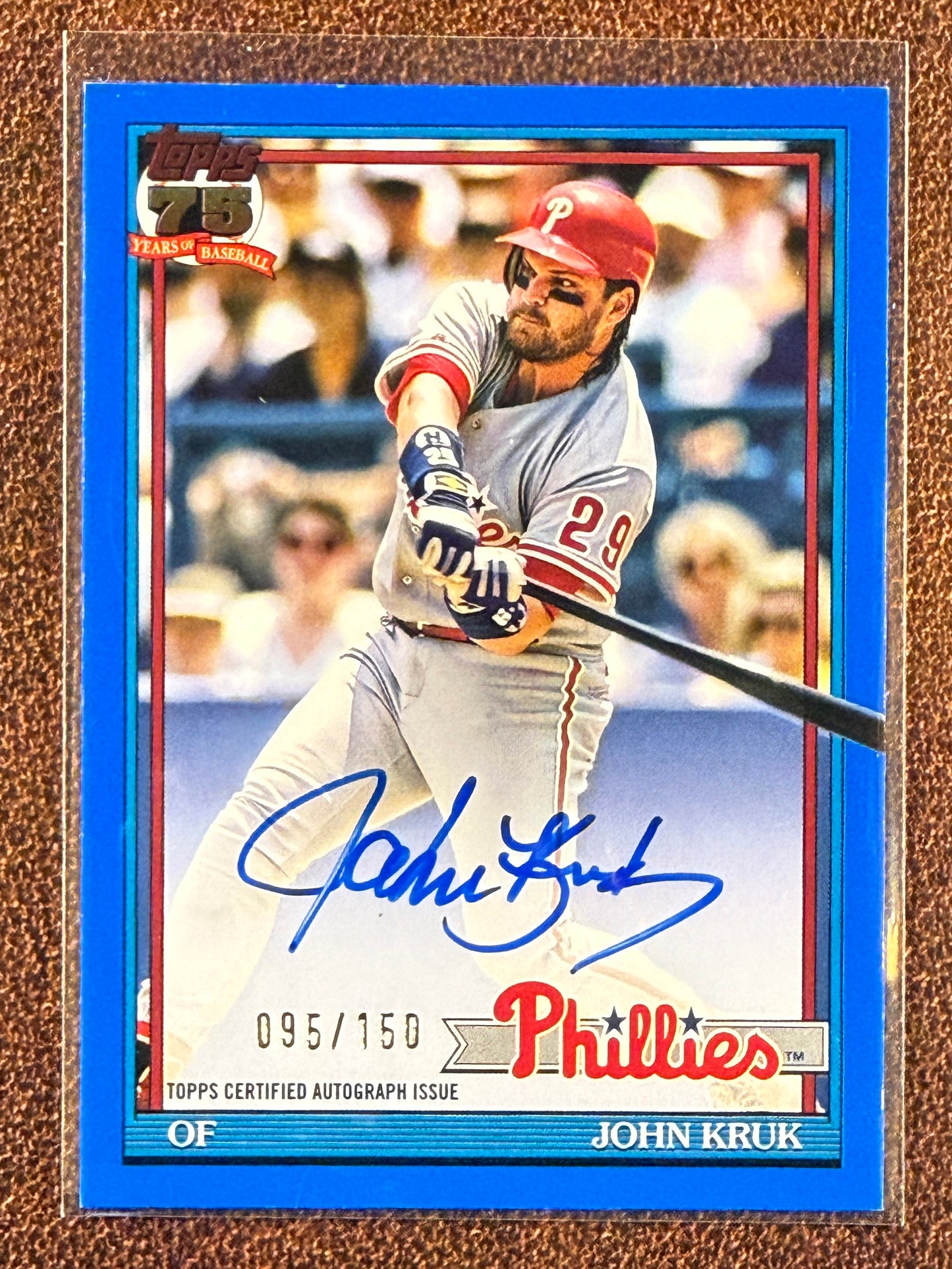 John Kruk - 2026 Topps Series 1 - BLUE 1991 AUTO /150 - Phillies