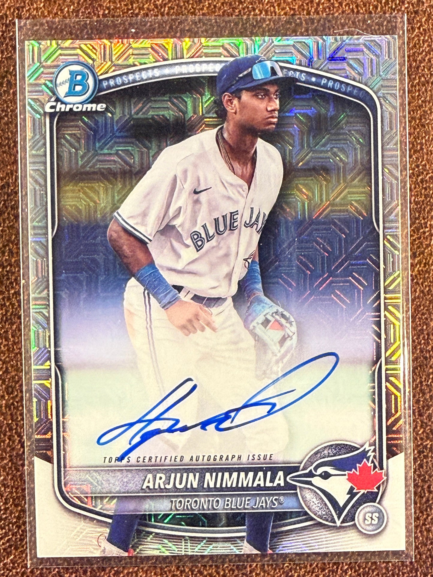Arjun Nimmala - 2025 Bowman Chrome - MOJO AUTO - Blue Jays