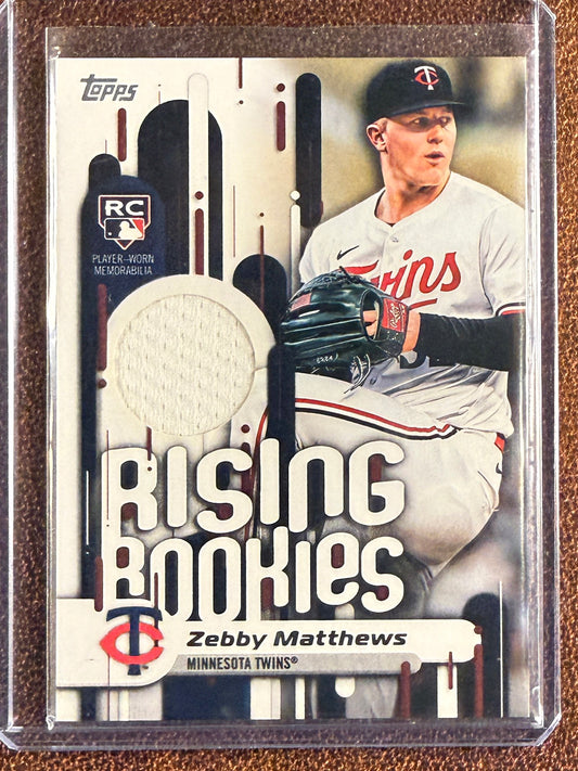 Zebby Matthews - 2025 Topps Update - Rising Rookies RELIC - Twins