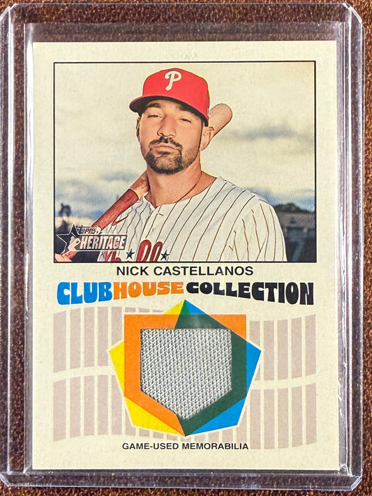 Nick Castellanos - 2026 Topps Heritage - Clubhouse Collection RELIC - Phillies