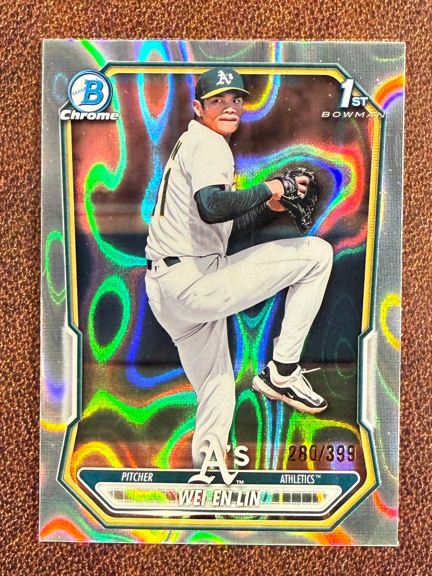 Wei En Lin - 2026 Bowman - LAVA 1st Bowman Refractor /399 - Athletics
