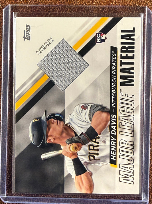 Henry Davis - 2024 Topps Series 1 - Major League Material RELIC - Pirates