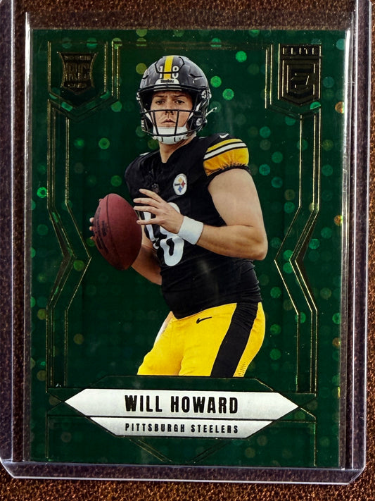 Will Howard - 2025 Panini Donruss Elite - Rookie GREEN Disco - Steelers