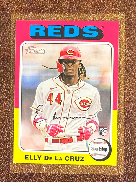 Elly De La Cruz - 2024 Topps Heritage - Rookie Mini (*Top Left Corner Whiting*). - Reds