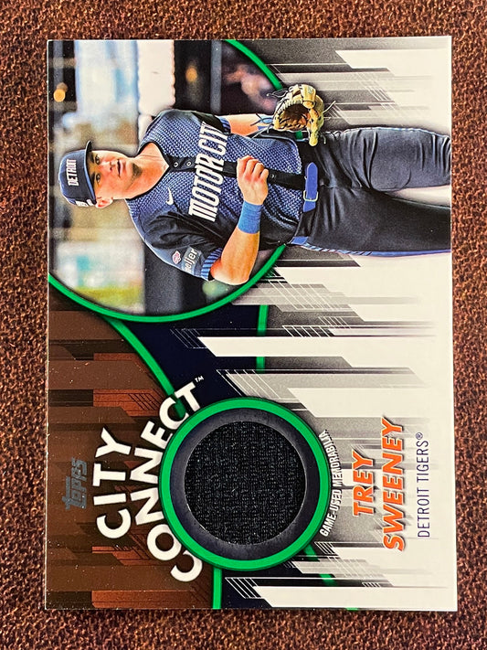 Trey Sweeney - 2026 Topps Series 2 - GREEN City Connect RELIC /99 (*whiting*)  - Tigers