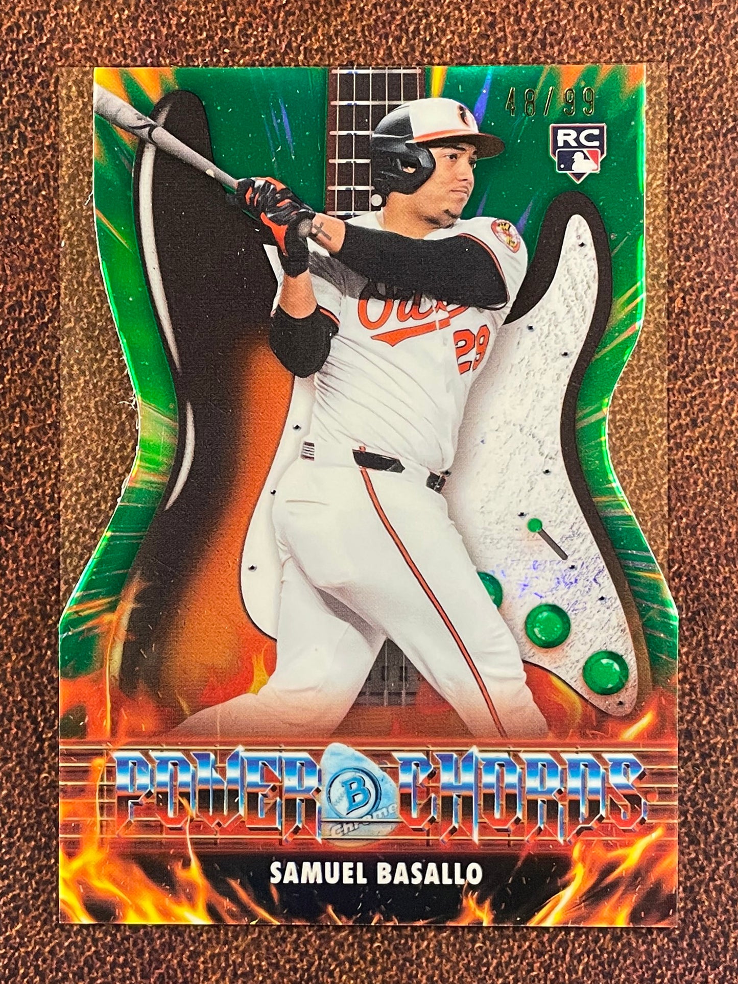 Samuel Basallo - 2026 Bowman - Rookie GREEN Power Chords /99 - Orioles